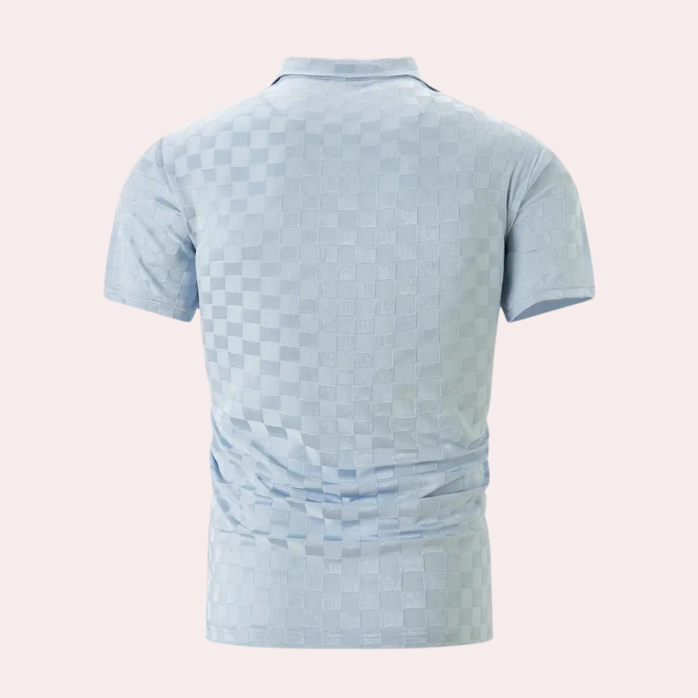 Levoire | Polo Slim Fit Damier Pour Hommes