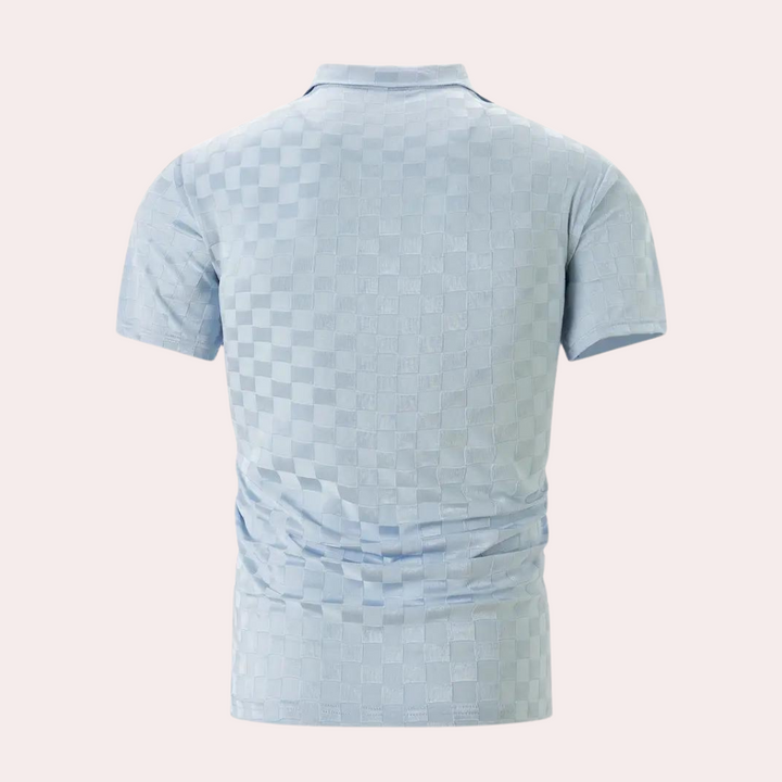 Levoire | Polo Slim Fit Damier Pour Hommes