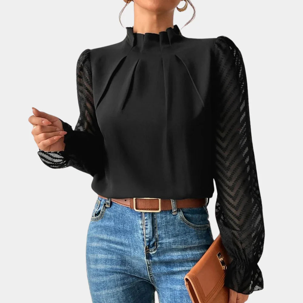 Levoire | Chemise En Chiffon Délicate Noir