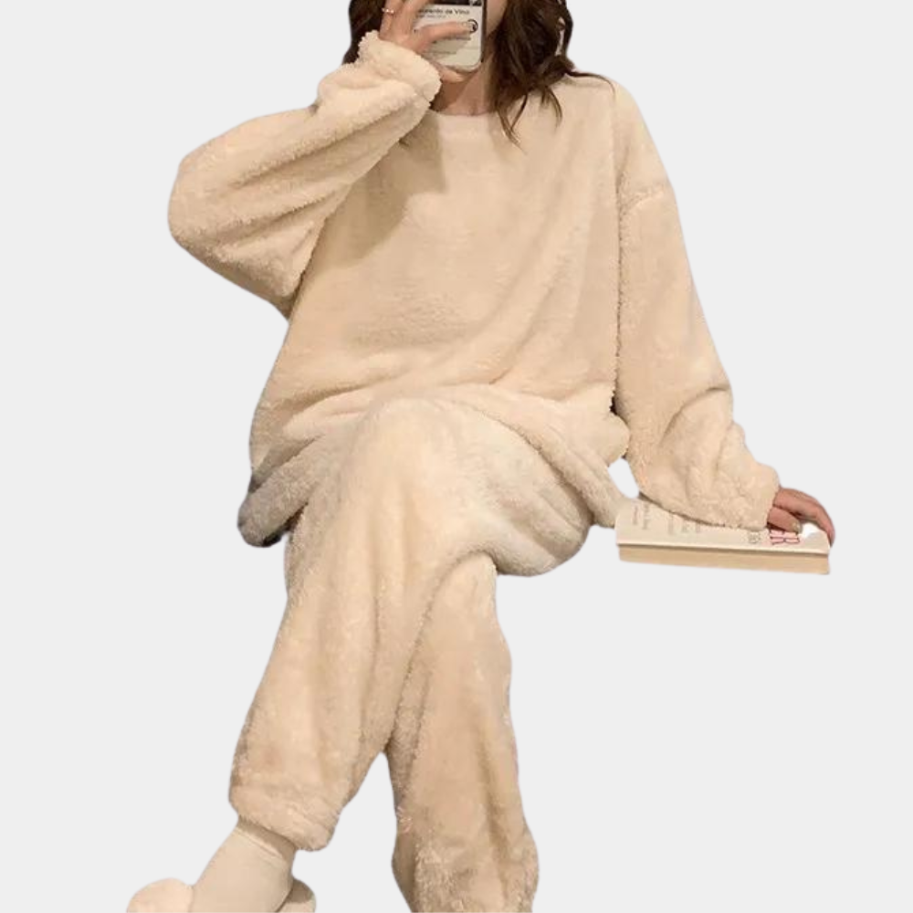 Levoire | Ensemble De Pyjama Chaud Pour Femmes Braun