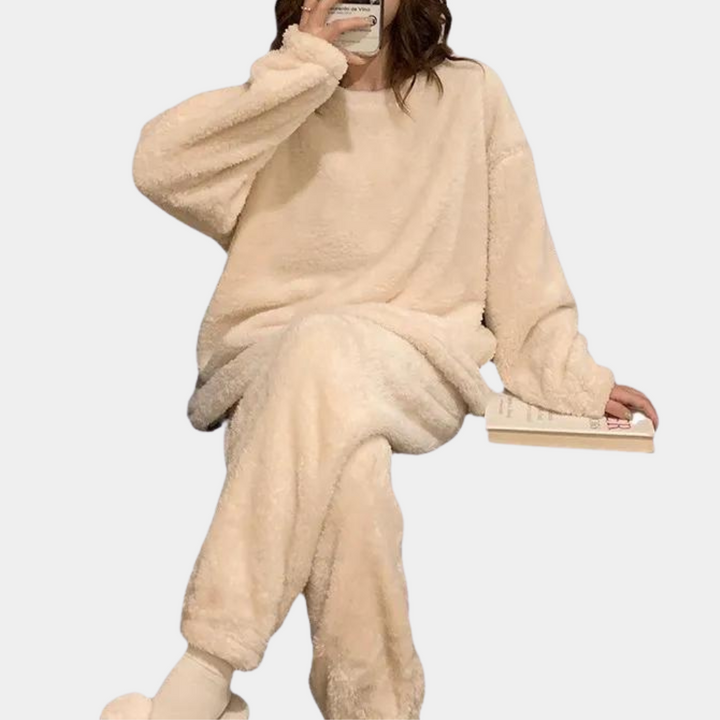 Levoire | Ensemble De Pyjama Chaud Pour Femmes Braun