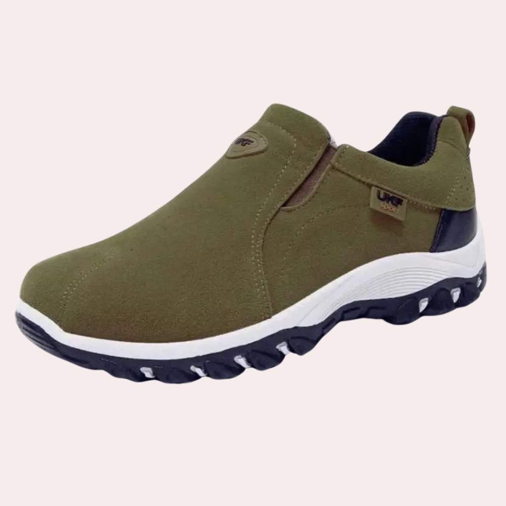 Levoire | Chaussures Slip-On Pour Hommes Confortables & Tendance Semelles Antiderapantes Vert olive