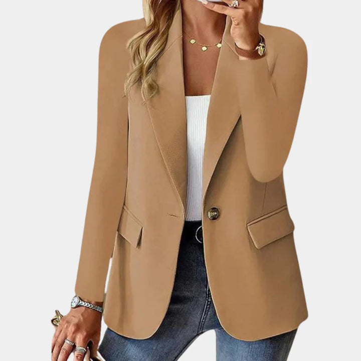 Levoire | Blazer D'Été Ajusté Extensible Pour Femmes Braun