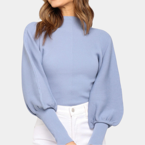 Levoire | Pull À Col Roulé Pour Femmes Avec Manches Bouffantes