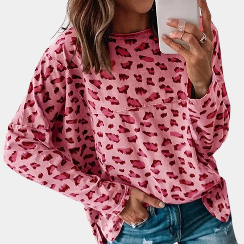 Levoire | Sweatshirt Pour Femmes Élégant Et Décontracté Avec Imprimé Rosa