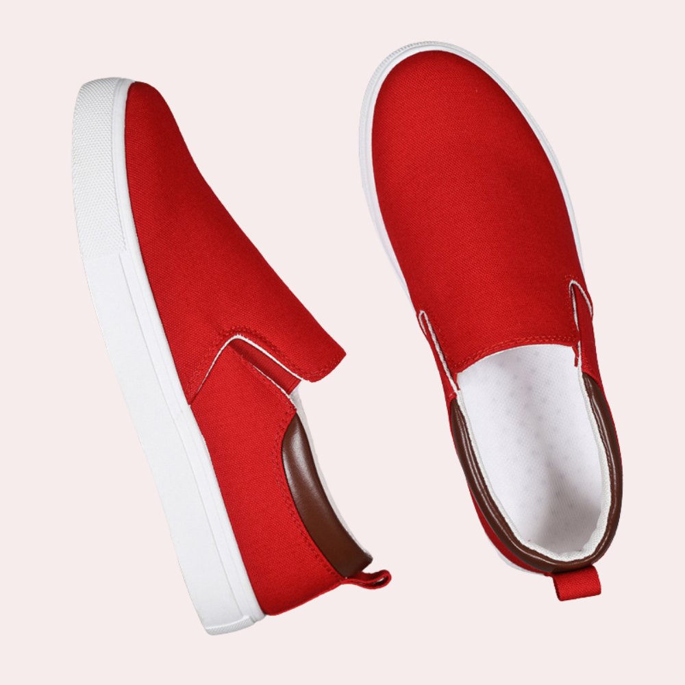 Levoire | Mocassins Pour Hommes Confortables Et Elegants Respirants Rouge