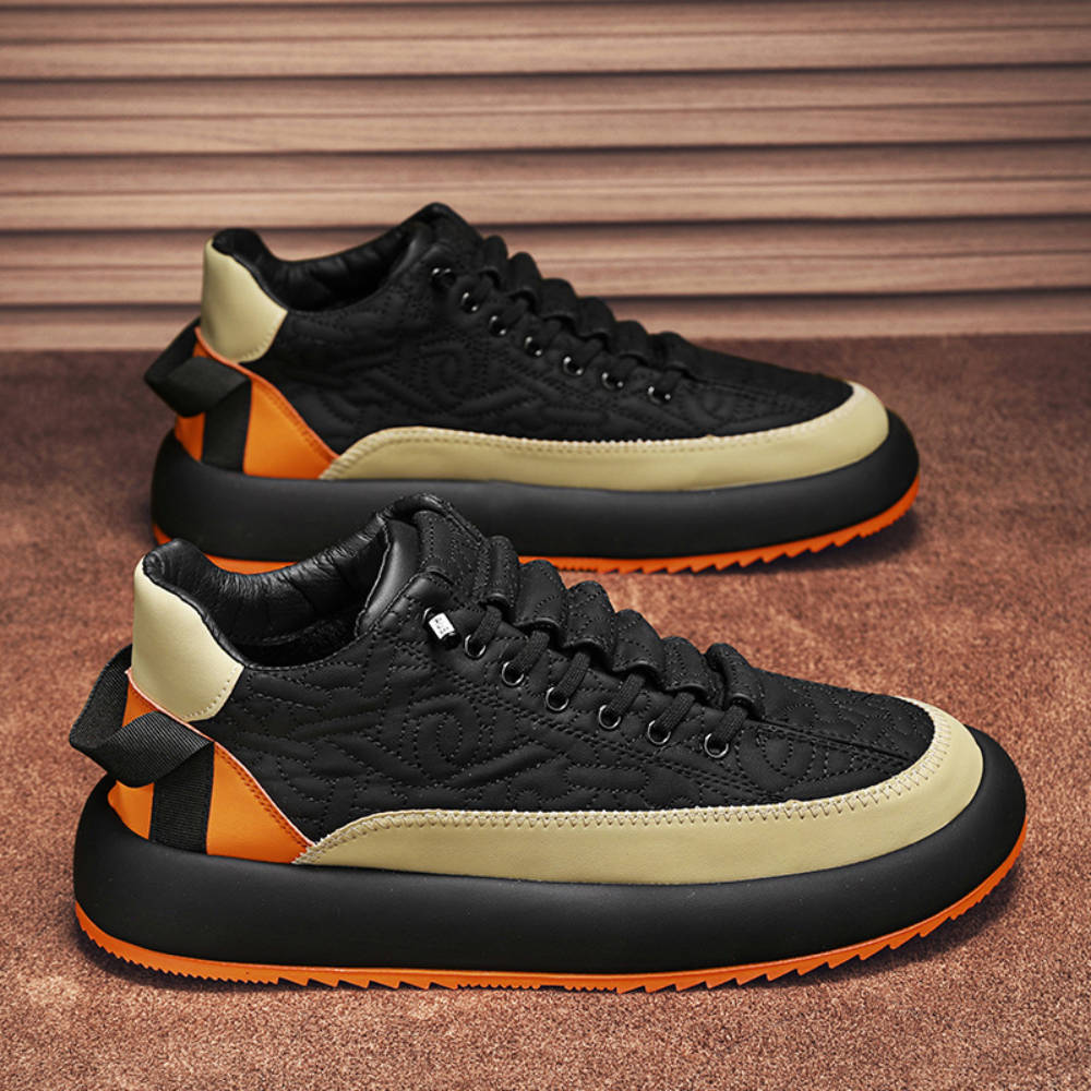Levoire | Chaussures Pour Hommes Design À La Mode Confort Respirant Noir Orange