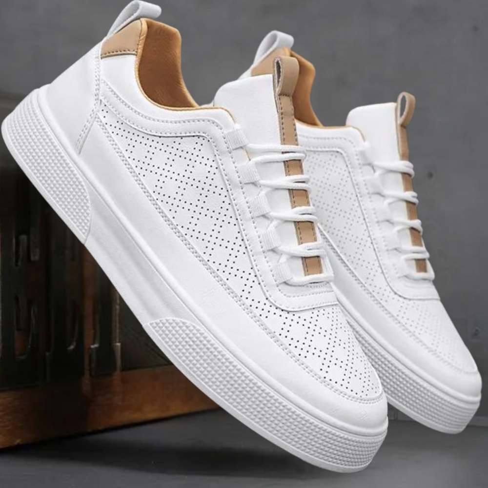 Levoire | Baskets Motif Perforé Confortables Khaki