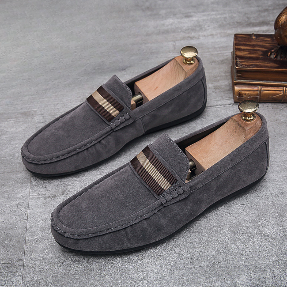Levoire | Mocassins Pour Hommes Slip-On De Luxe Confortable & Elegant Gris