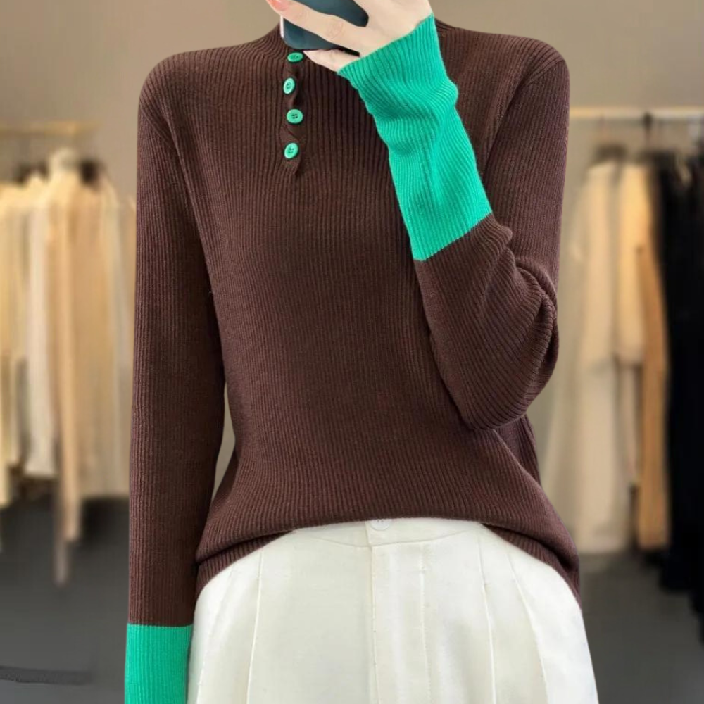 Levoire | T-Shirt Hiver Doux Décontracté marron