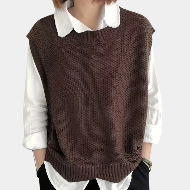 Levoire | Tricot sans manches pour femmes Café