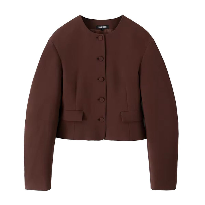Levoire | Ensemble Deux Pièces Comprenant Veste Et Mini Jupe En Marron