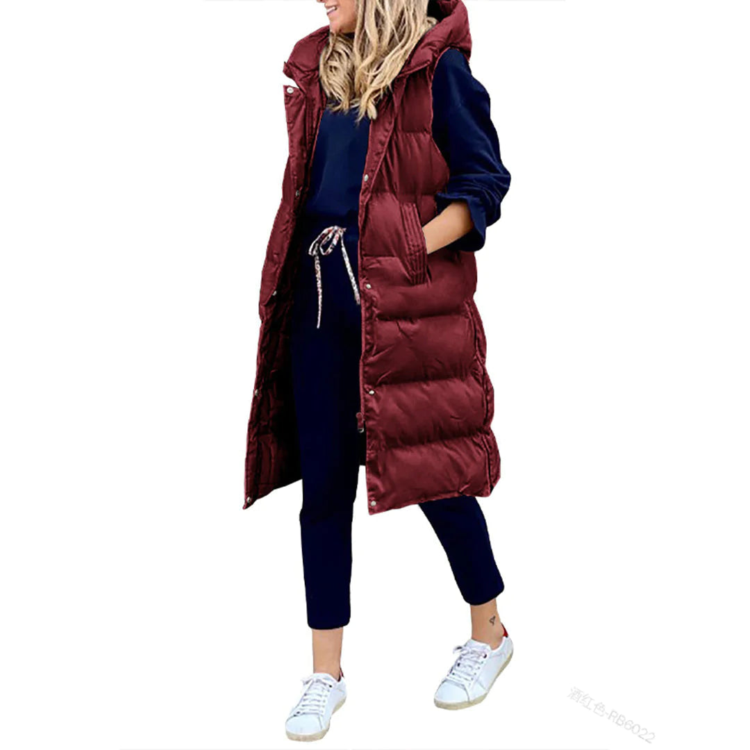 Levoire | Veste Chaude Sans Manches Vin rouge