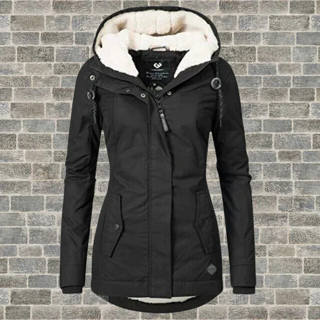 Levoire | Manteau en coton plissé avec capuche Trier