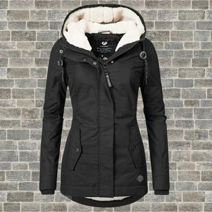 Levoire | Manteau en coton plissé avec capuche Trier