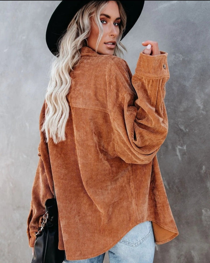 Levoire | Chemise Oversize À Boutons Caramel