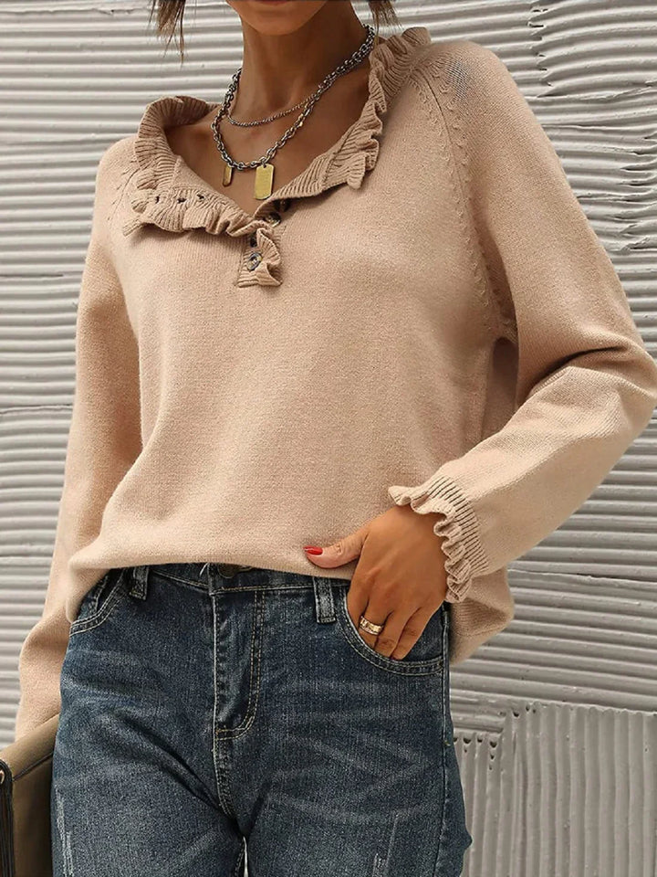 Levoire | Chemise À Manches Longues Confortable Avec Col Kamel