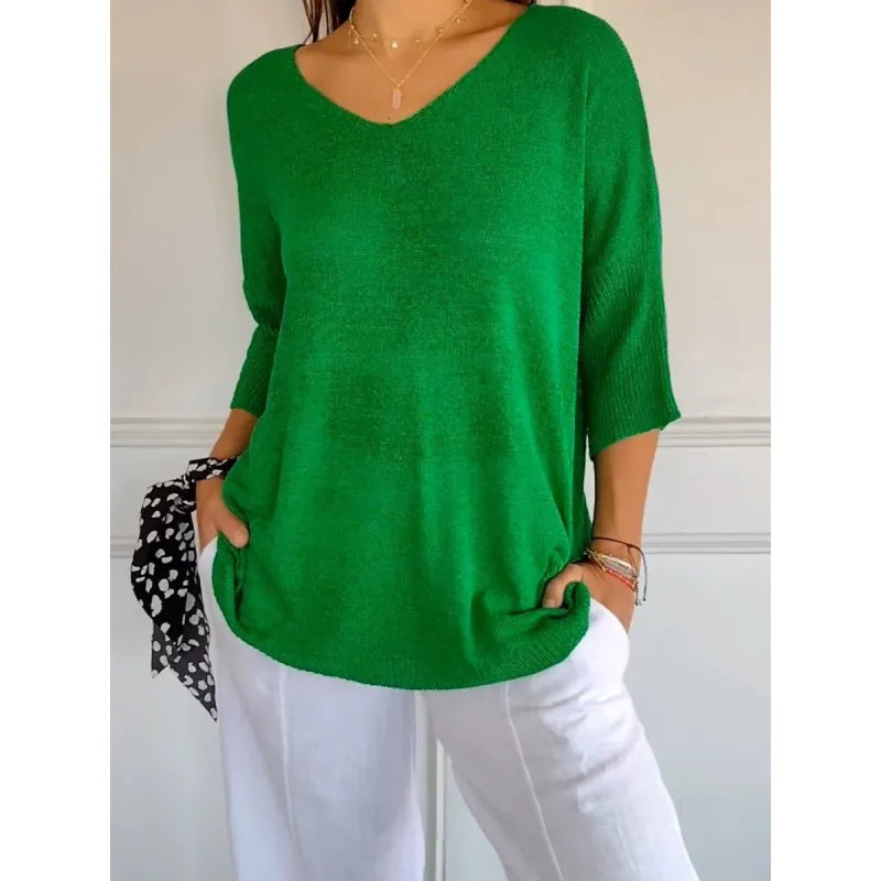 Levoire | Haut D'Été Avec Décolleté En V Vert