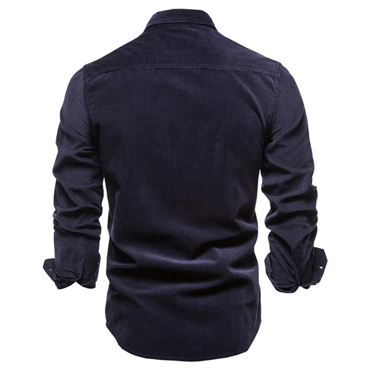 Levoire | Chemise En Velours Côtelé Pour Hommes Avec Fermeture À Bouton