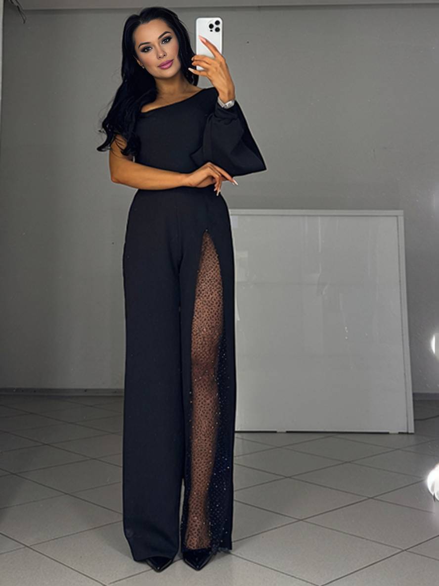 Levoire | Robe À Une Épaule Évasée Avec Fente Sur Le Côté À Manches Longues Pour Femme Casual Élégant Détendu Cérémonie