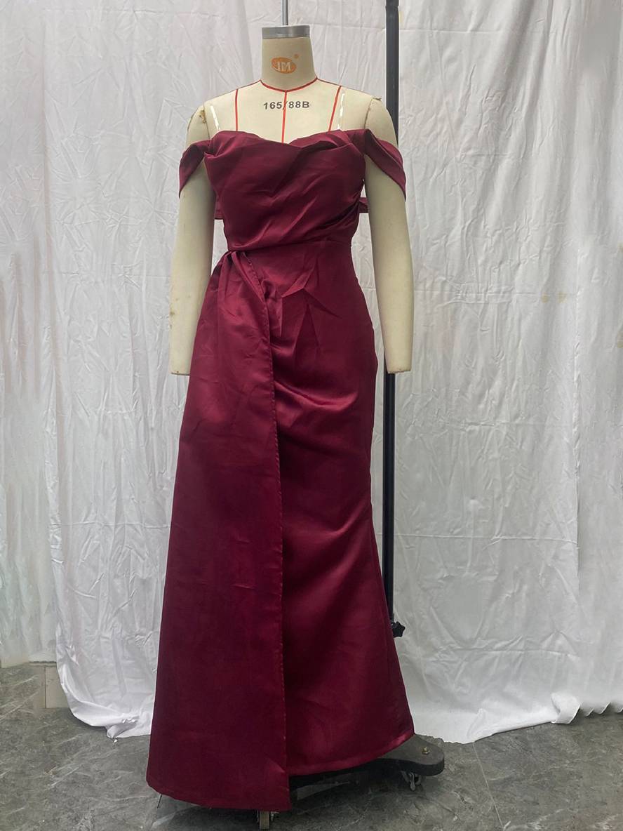Levoire | Robe Longue Fente Latérale Dos Nu En Découpe Bateau Sans Manches Élégante Robe De Soirée