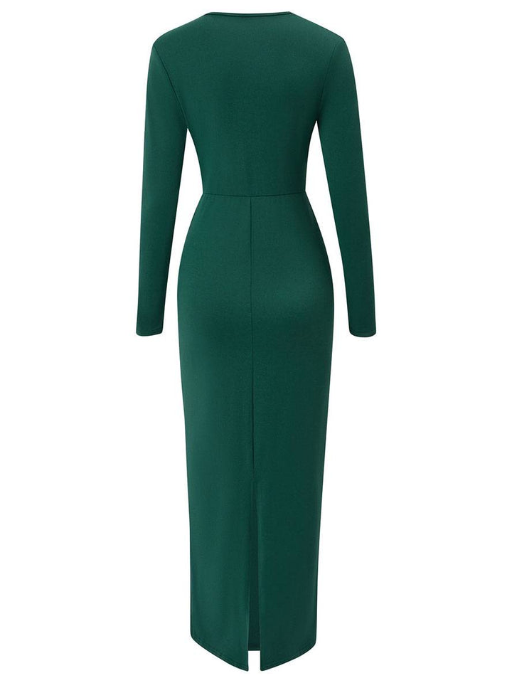 Levoire | Robe Sans Manches Longue Avec Décolleté En V Bouton Élégante Décontractée Soirée Bal
