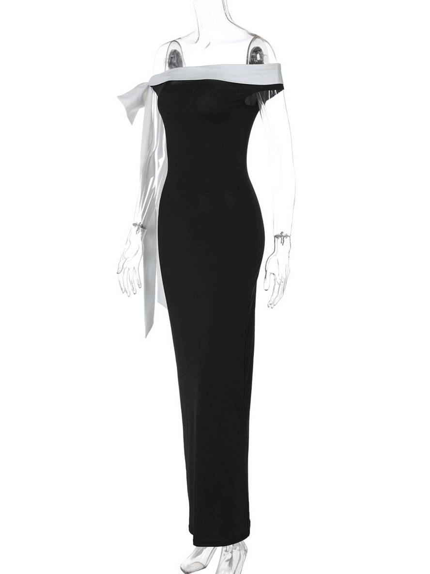 Levoire | Robe Longue Sculptante À Encolure Bateau Sans Manches Pour Femmes Élégante Soirée Bal Prom Invité Mariage