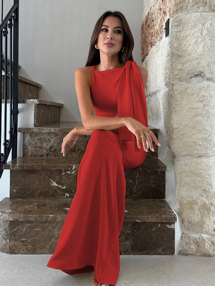 Levoire | Robe De Soirée Sans Manches À Épaules Dénudées Élégante Pour Fête D'Anniversaire