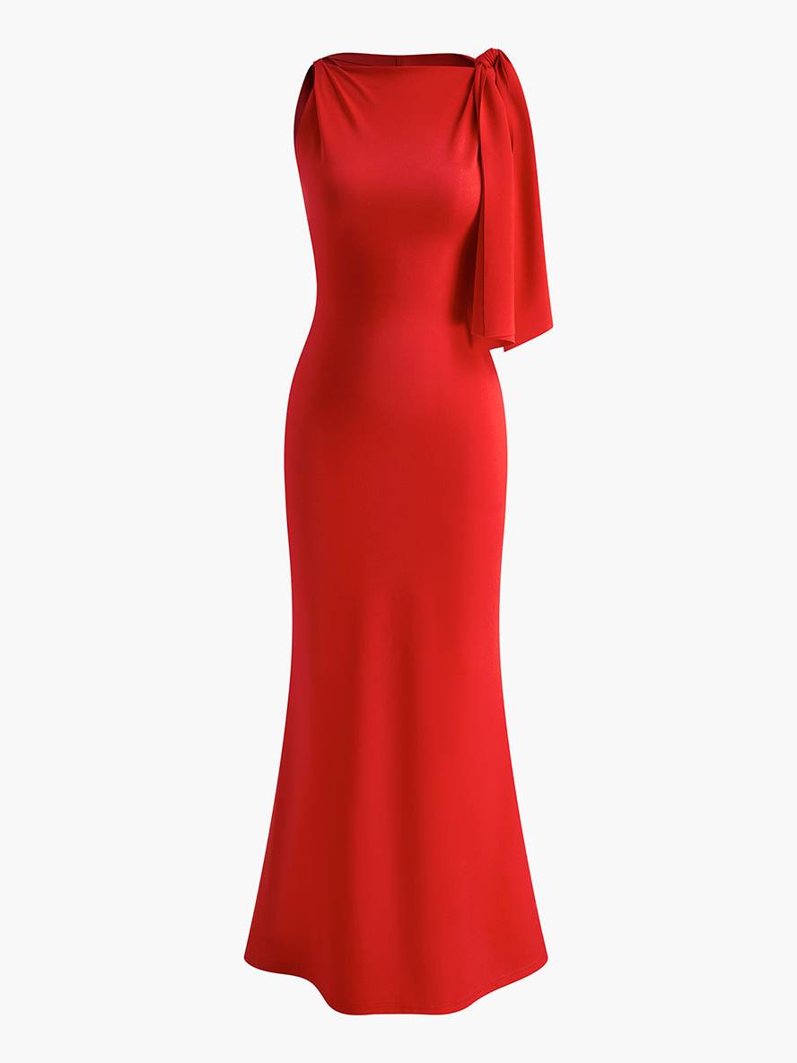 Levoire | Robe De Soirée Sans Manches À Épaules Dénudées Élégante Pour Fête D'Anniversaire
