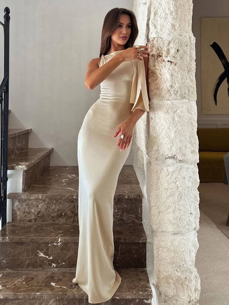 Levoire | Robe De Soirée Sans Manches À Épaules Dénudées Élégante Pour Fête D'Anniversaire