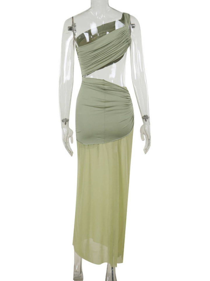 Levoire | Robe Longue Coupe Tulle Une Épaule Sans Manches Dames Élégante Décontractée Plage