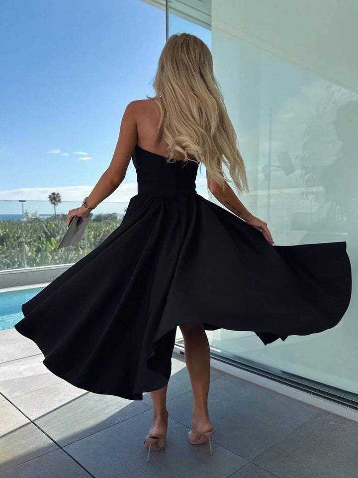Levoire | Robe Longue En A Sans Manches Sans Bretelles Pour Femmes Décontractée Élégante Prom Fête Robe De Cocktail Anniversaire