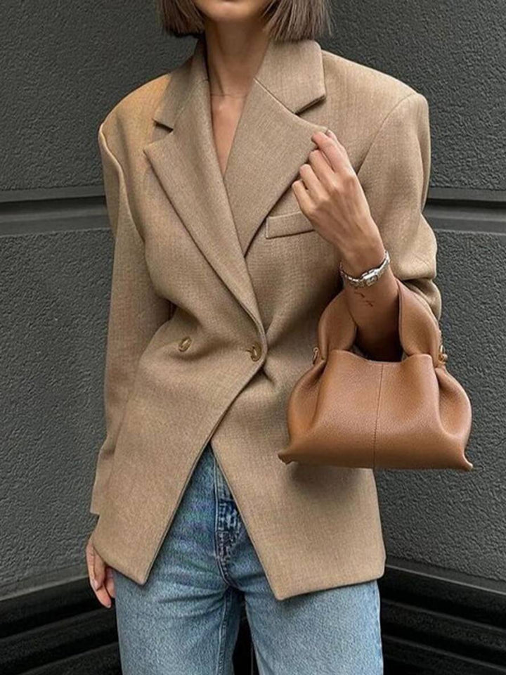 Levoire | Blazer Pour Bureau Boutons Poches Manches Longues Femmes Élégant Décontracté Large Veste