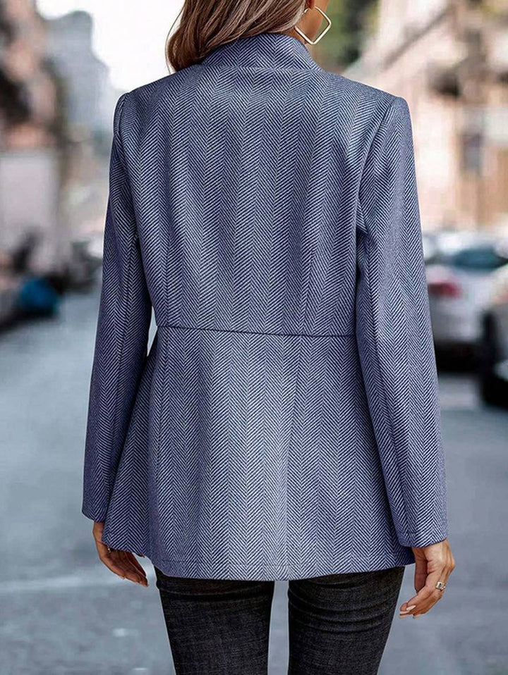 Levoire | Blazer Chevron Cut V Manches Longues Femme Élégant Casual Mode Veste