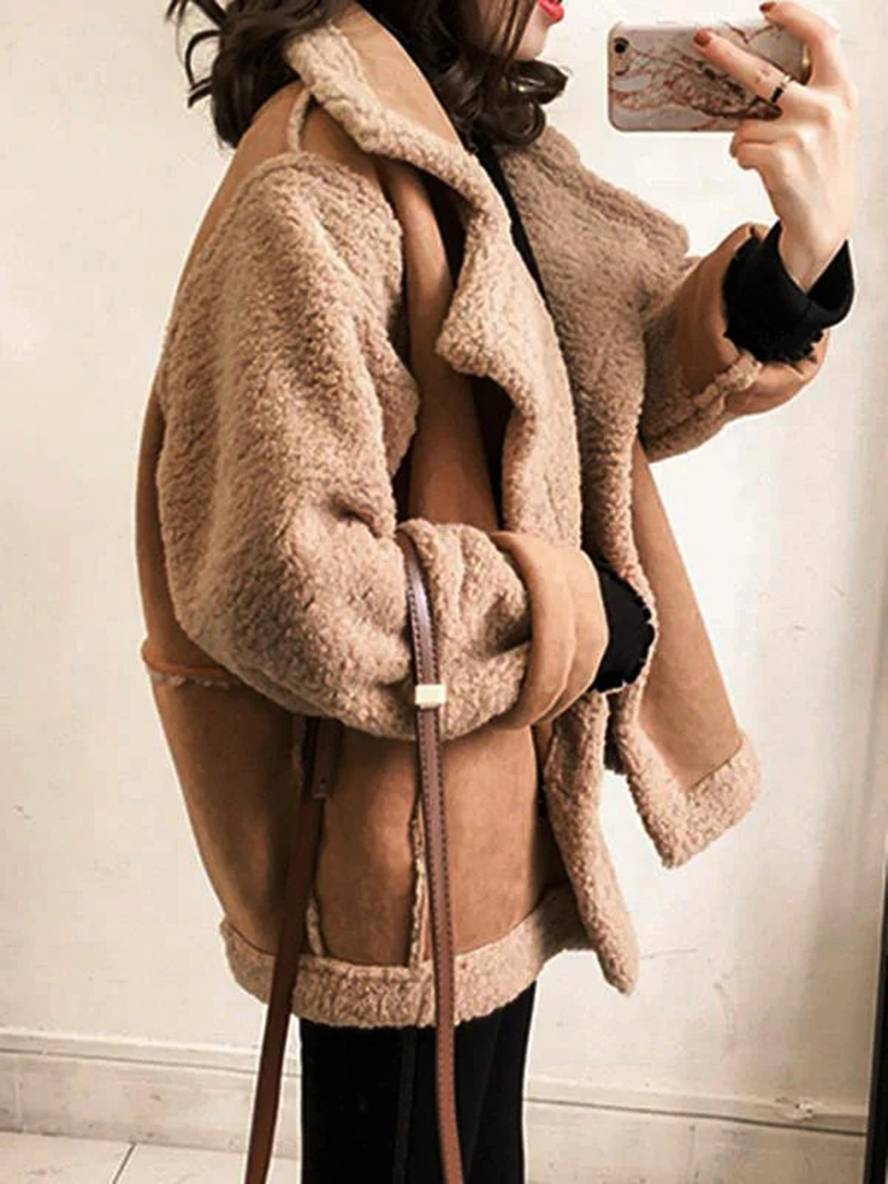Levoire | Veste Aviateur En Peau D'Agneau Chic Hiver Femme Perfecto Veste