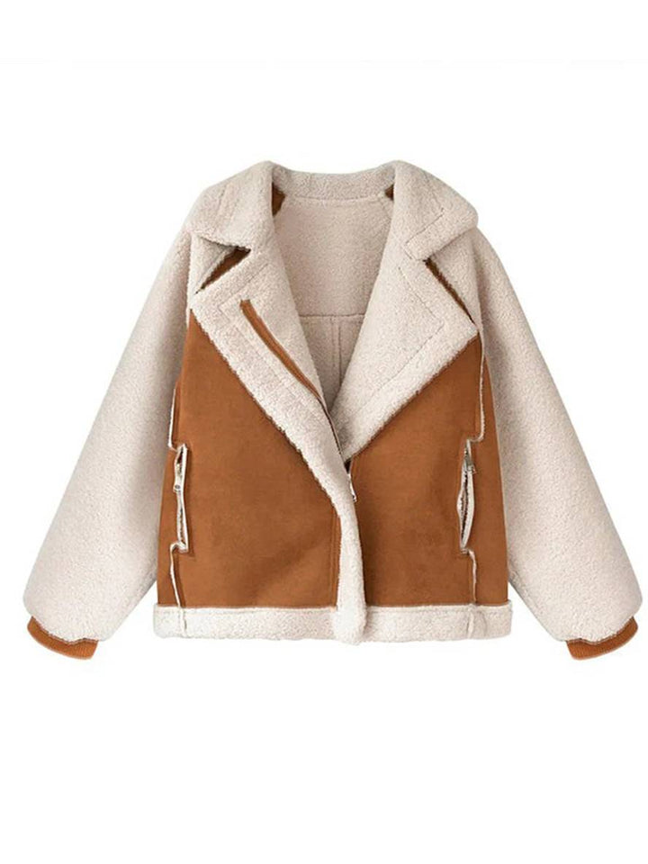 Levoire | Blouson Style Pilote En Suède Teddy Oversize Veste D'Hiver