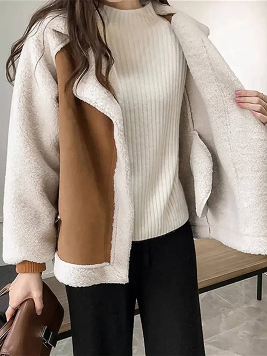 Levoire | Blouson Style Pilote En Suède Teddy Oversize Veste D'Hiver