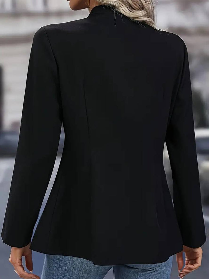 Levoire | Mode De Loisirs Pour Femmes Veste D'Officier À Double Boutonnage Avec Poches Col Montant Manches Longues