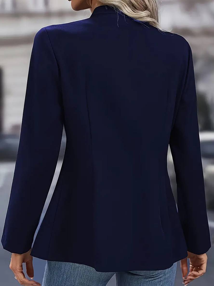 Levoire | Mode De Loisirs Pour Femmes Veste D'Officier À Double Boutonnage Avec Poches Col Montant Manches Longues
