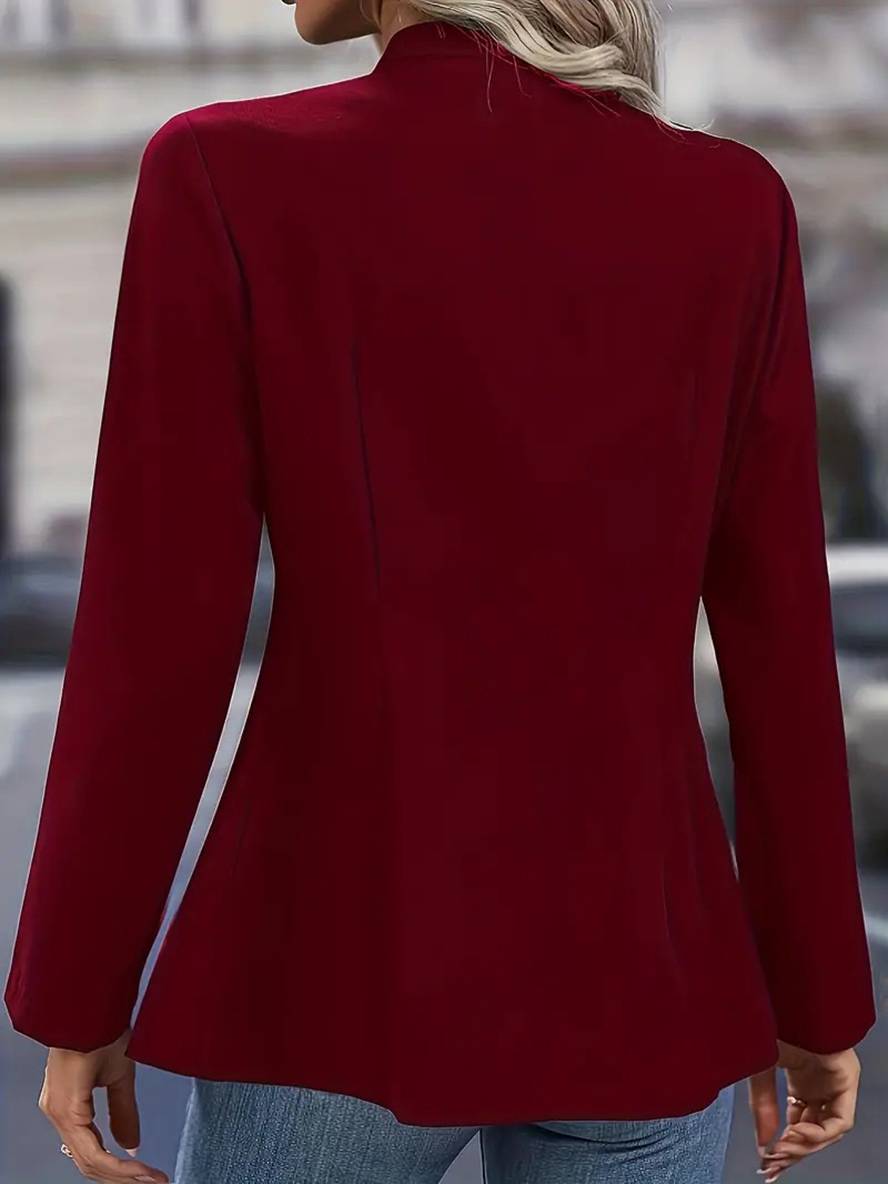 Levoire | Mode De Loisirs Pour Femmes Veste D'Officier À Double Boutonnage Avec Poches Col Montant Manches Longues