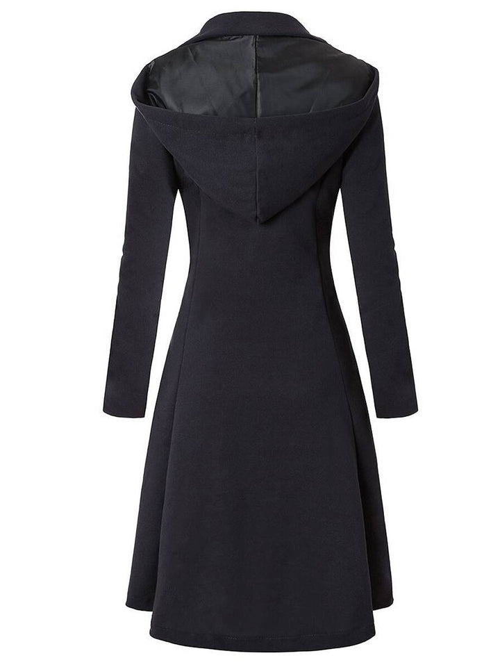 Levoire | Manteau En Laine Mi-Long Avec Capuche À Boutons Pour Femmes Vêtements Élégants Jacket Cape