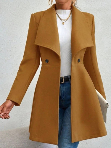 Levoire | Veste Longue Femme Avec Boutons Et Col Revers