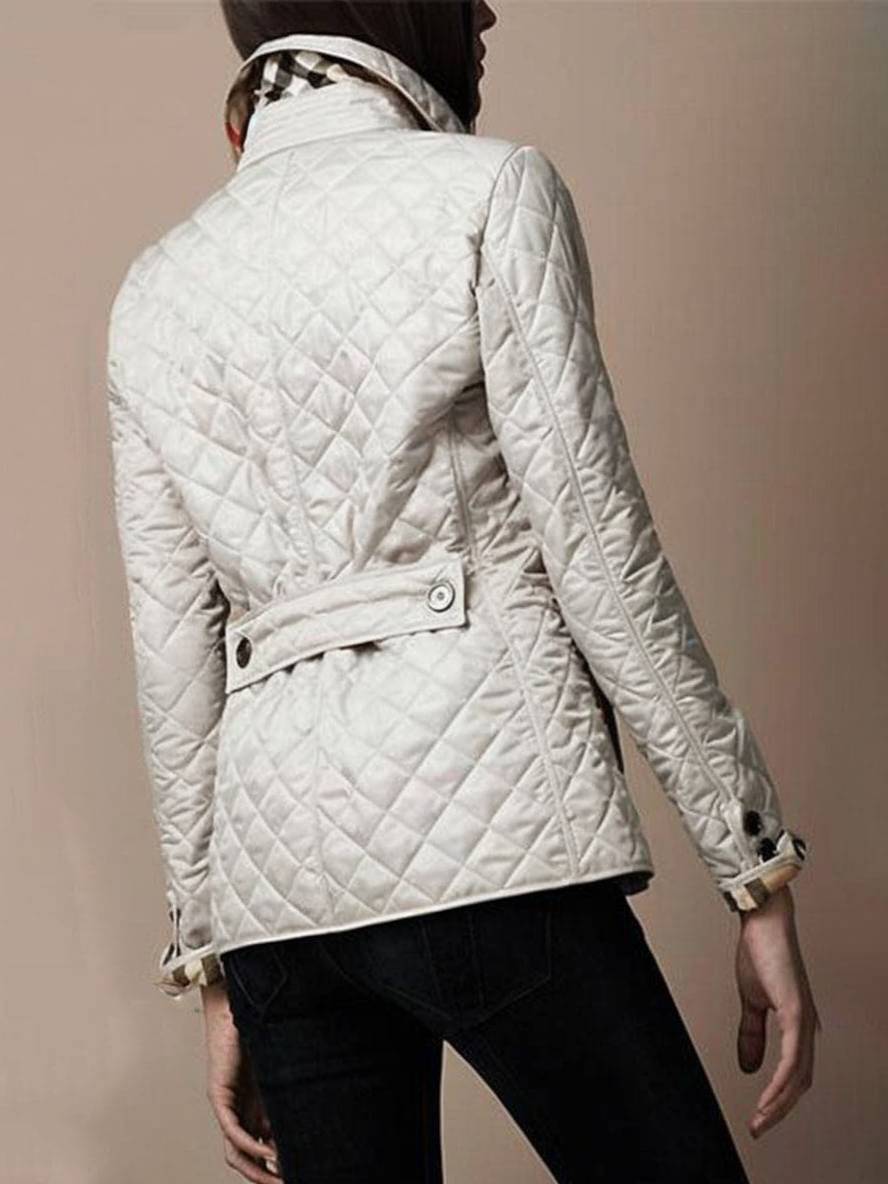 Levoire | Manteau Court Uni Avec Poches À Boutons Revers Manches Longues Femme Veste Décontractée Élégante
