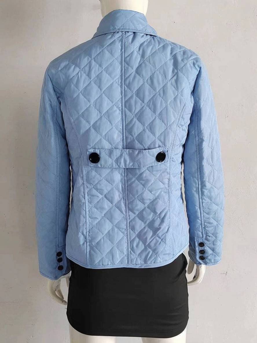 Levoire | Manteau Court Uni Avec Poches À Boutons Revers Manches Longues Femme Veste Décontractée Élégante