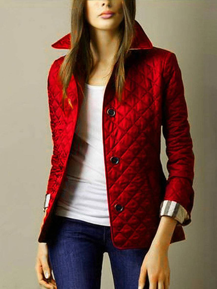 Levoire | Manteau Court Uni Avec Poches À Boutons Revers Manches Longues Femme Veste Décontractée Élégante Rot