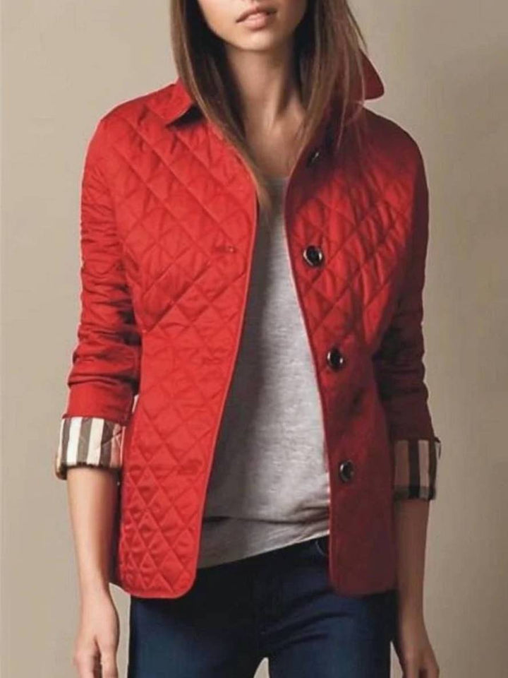 Levoire | Manteau Court Uni Avec Poches À Boutons Revers Manches Longues Femme Veste Décontractée Élégante