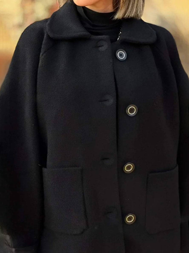 Levoire | Manteau En Fourrure Fermeture À Bouton Poches Col À Revers Manches Longues Femme Élégant Décontracté Veste Oversize