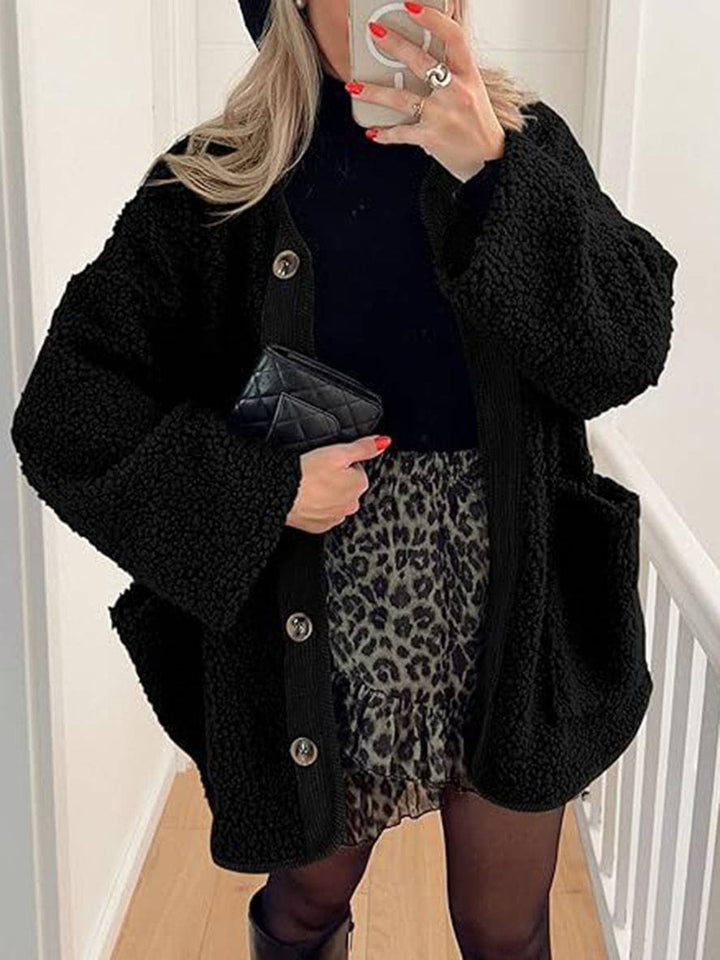Levoire | Manteau En Velours Côtelé Avec Boutons Poches Col Rond Manches Longues Femmes Mode Décontractée Élégante Veste De Loisir