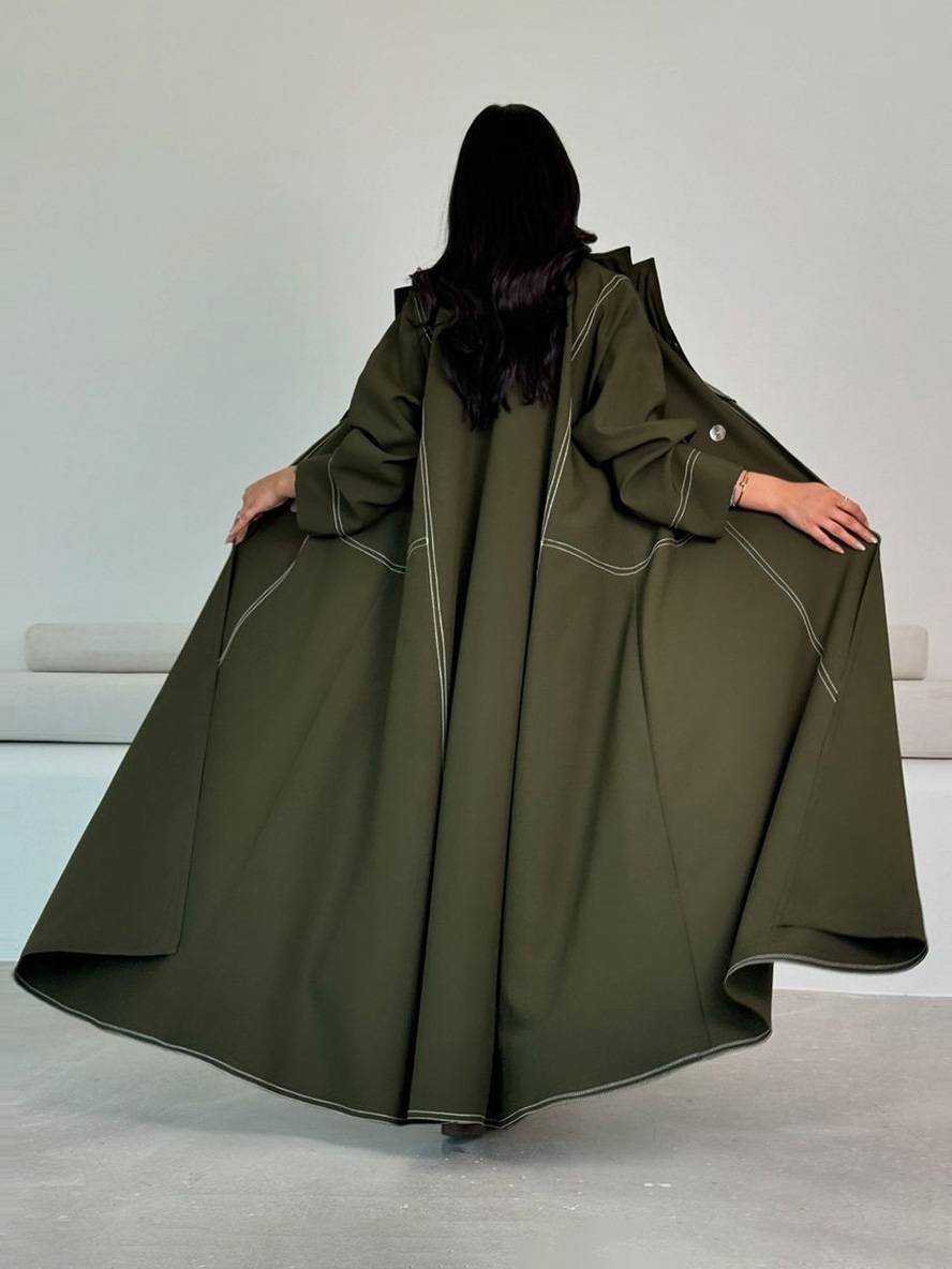 Levoire | Manteau Unicolor Long Doublé Col Revers Manches Longues Femmes Élégant Décontracté Large