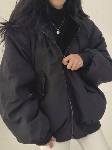 Levoire | Sweat À Capuche D'Hiver Manteau Polaire Fermeture Éclair Poches Épaule Tombante Dames Décontracté Grande Taille Veste Décontractée
